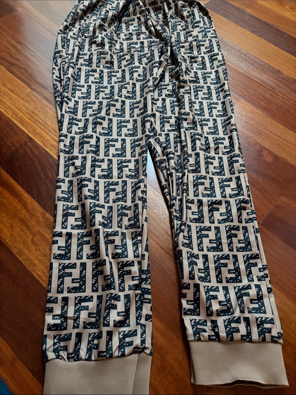 Beige and Black Patterned Lounge Pants - Picture 2 of 7
